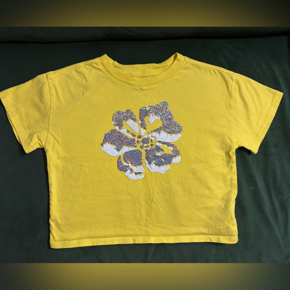 Gap Kids Crop Top Sequin Tshirt